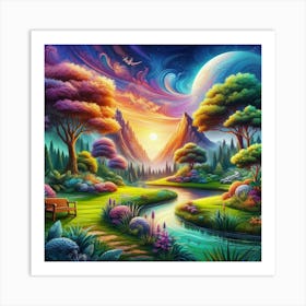 Inspired By The Seasons Beautiful Landscapes Art Print