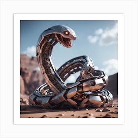 Cyborg Snake Art Print