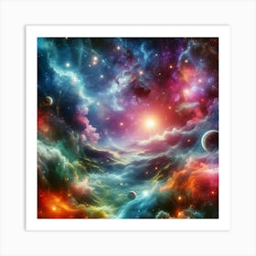 Galaxy And Nebula Art Print