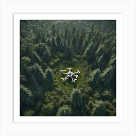 Drone In The Forest 4 Art Print