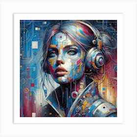 Futuristic Woman Art Print