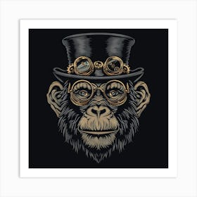 Steampunk Monkey 11 Art Print