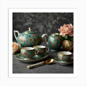 Tea Set 8 Art Print