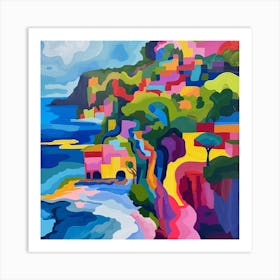 Abstract Travel Collection Roatn Honduras 2 Art Print