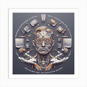 Robots And Technology Art Print