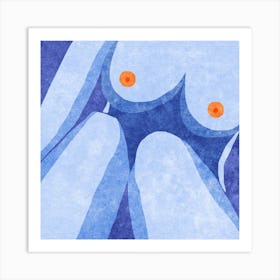 Body in blue Art Print