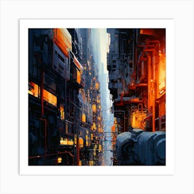 Futuristic City 1 Art Print