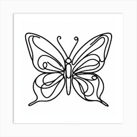 Butterfly Picasso style 6 Art Print