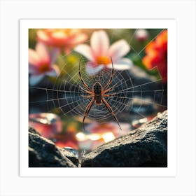 Spider Near Water 1 Art Print