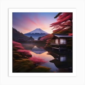 MT FUJI SEASCAPE Art Print