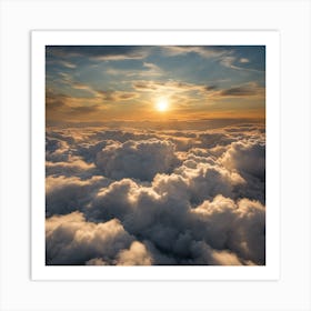 Sunrise Over Clouds Art Print