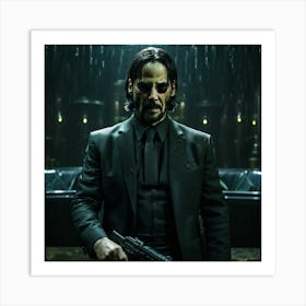 John Wick rain Art Print