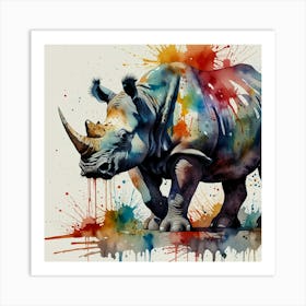 Rhino Painting 1 Art Print