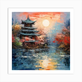 Asian Pagoda 1 Art Print