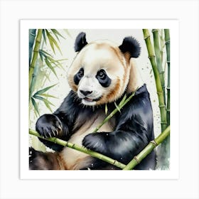 Panda Bear Painting Art Print