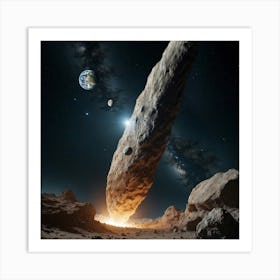 Asteroid Impact Art Print