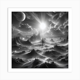 Black And White Painting 4 Art Print