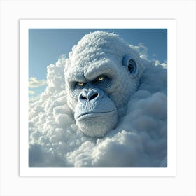 Gorilla In The Clouds Art Print