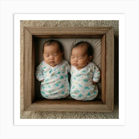 Twins In A Frame 5 Art Print