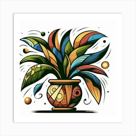 Plant In A Pot 4 Art Print