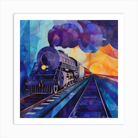 Train On The Tracks 4 Art Print