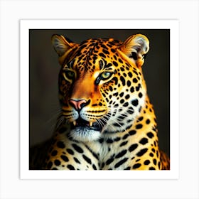 Leopard Portrait Art Print