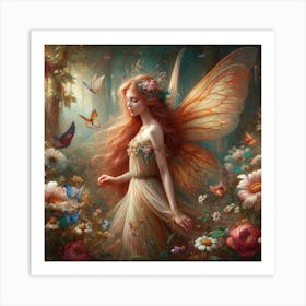 Fairy In The Forest 37 Art Print