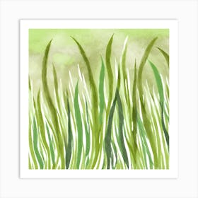 Watercolor Grass Art Print