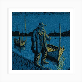 Old Fisherman Art Print