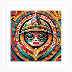 Aztec Woman Art Print