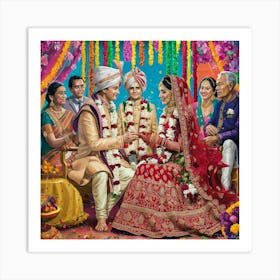 Wedding Of The Bride And Groom Art Print