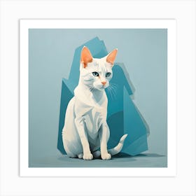 White Cat Art Print