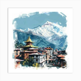 Kathmandu City Art Print