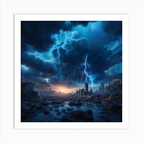 Lightning In The Sky Art Print