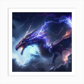 Lightning Dragon 6 Art Print