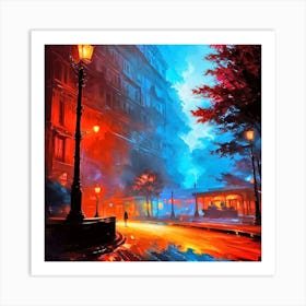 Night In Paris Art Print