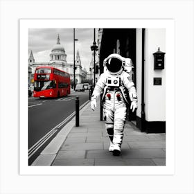 Astronaut In London Art Print