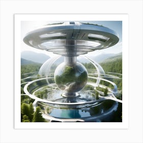 Futuristic Space Station 15 Art Print