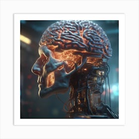 Cyborg Head 62 Art Print