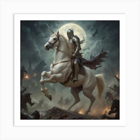 Knight On Horseback 8 Art Print