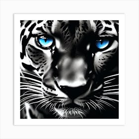 Leopard With Blue Eyes Art Print