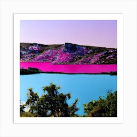 Pink Lake 1 Art Print