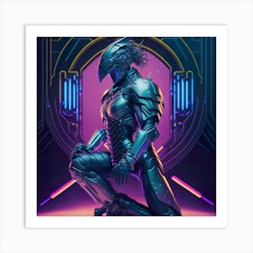 Ciborg Cyberpunk Robot (38) Art Print