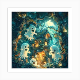 Ghosts In The Forest 1 Art Print