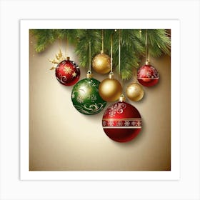 Christmas Ornaments 173 Art Print