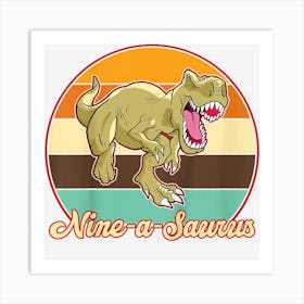 Kids Eight Year Old Tyrannosaurus Dinosaur Kids 8th Birthday Art Print