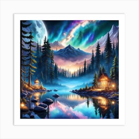 Cabin In The Woods Art Print