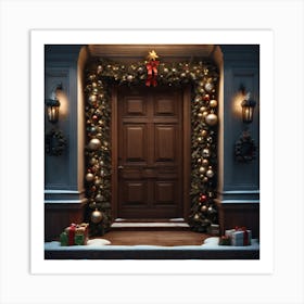 Christmas Door 176 Art Print