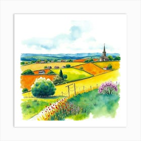 Countryside Canvas Print Art Print