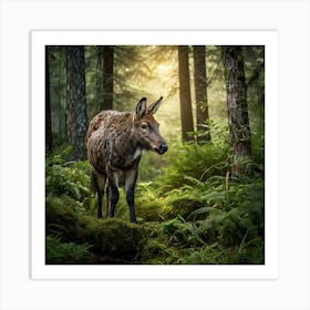 Deer In The Forest 1 Art Print